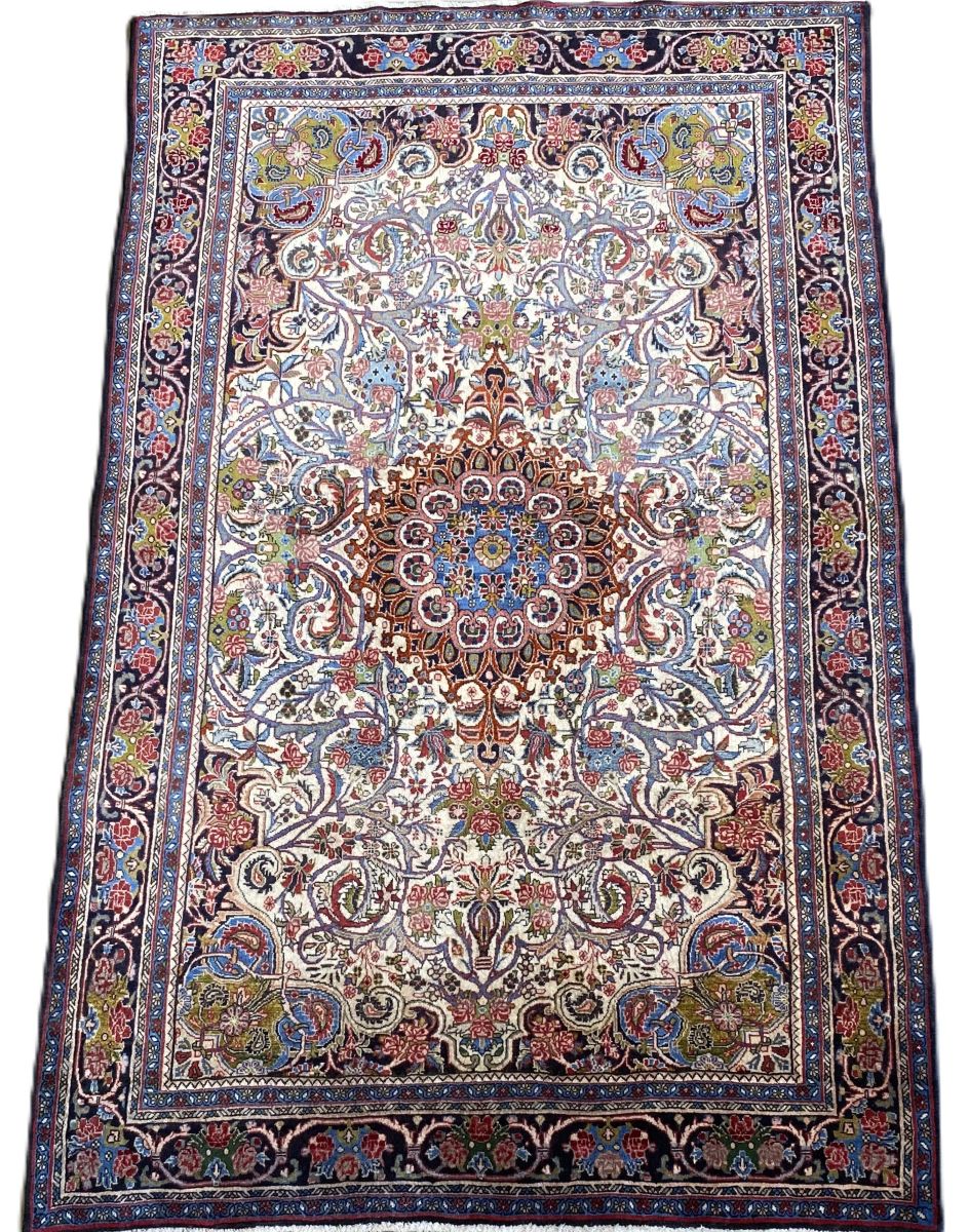 Hand-Knotted Persian Bidjar Carpet