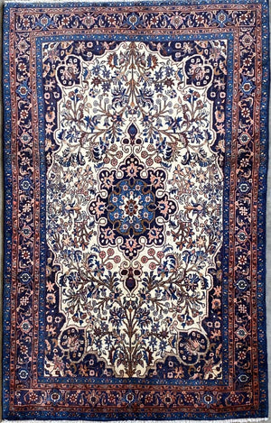Hand-Knotted Persian Bidjar Carpet