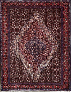 Hand-Knotted Tribal Persian Senneh Rug