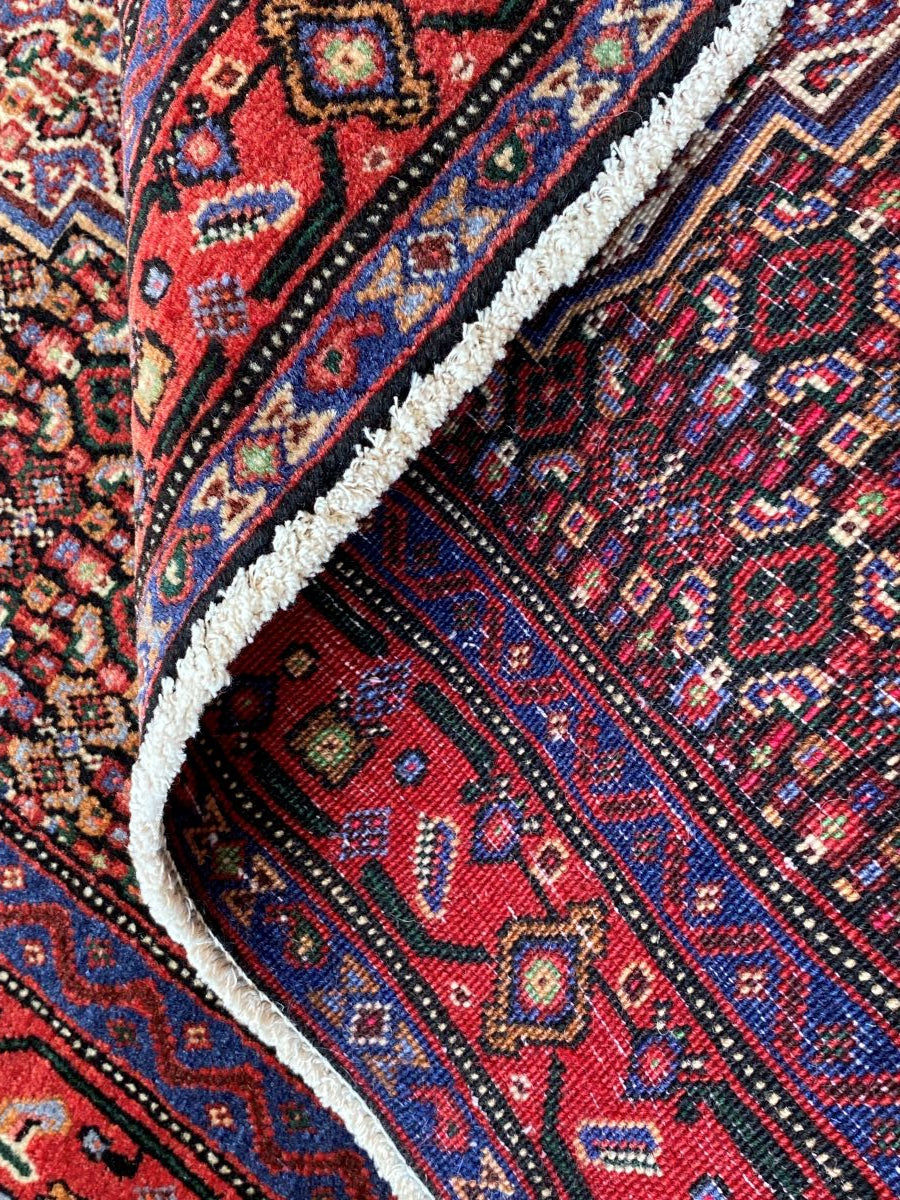 Hand-Knotted Tribal Persian Senneh Rug