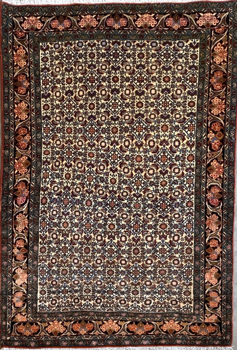 Hand-Knotted Tribal Persian Bidjar Rug