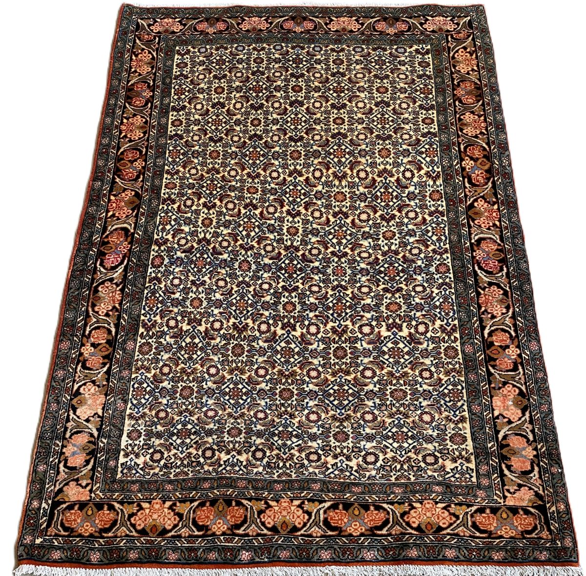 Hand-Knotted Tribal Persian Bidjar Rug