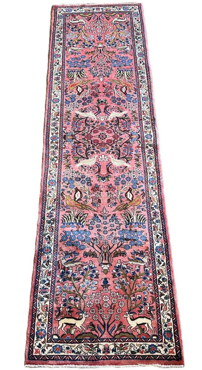 Traditional Hand-Knotted Persian Mehraban Runner