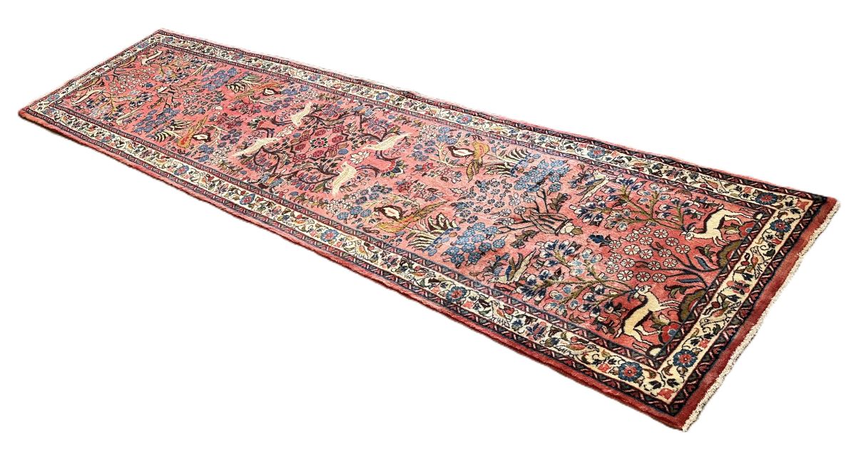 Traditional Hand-Knotted Persian Mehraban Runner