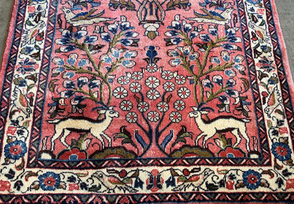 Traditional Hand-Knotted Persian Mehraban Runner
