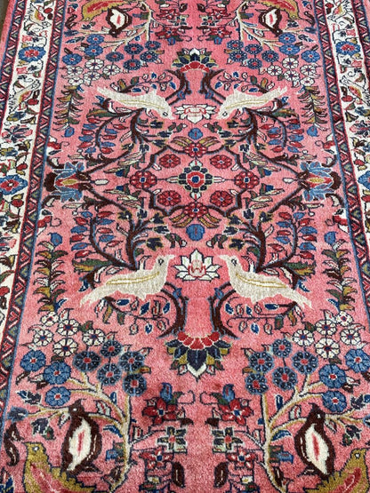 Traditional Hand-Knotted Persian Mehraban Runner