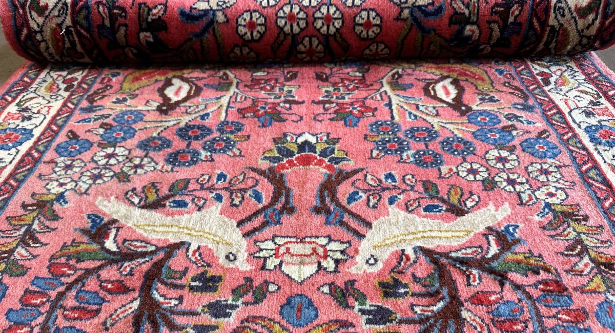 Traditional Hand-Knotted Persian Mehraban Runner