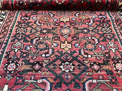 Hand-Knotted Tribal Persian Hossainabad Runner