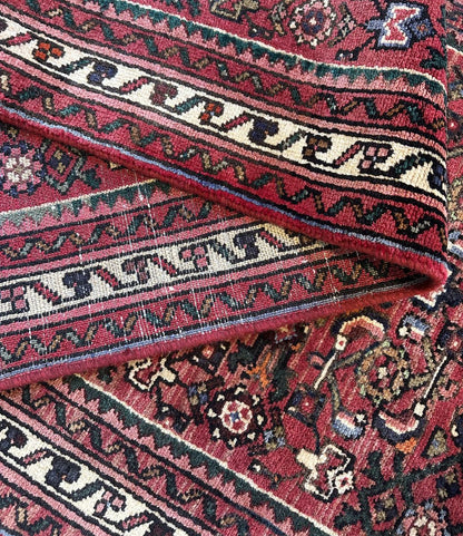 Hand-Knotted Tribal Persian Hossainabad Runner