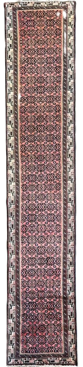 Hand-Knotted Tribal Persian Hossainabad Runner