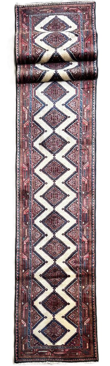 Hand-Knotted Tribal Persian Hamadan Runner