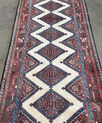 Hand-Knotted Tribal Persian Hamadan Runner
