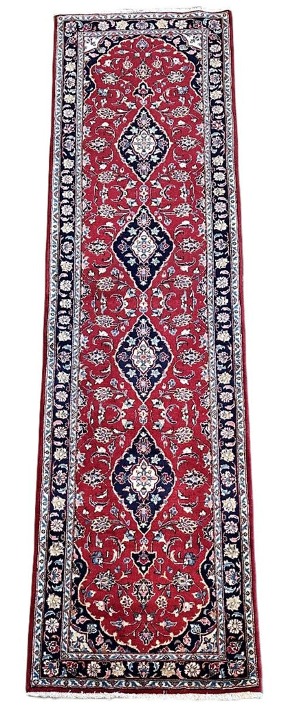 Hand-Knotted Persian Kashan Runner