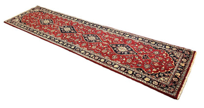 Hand-Knotted Persian Kashan Runner