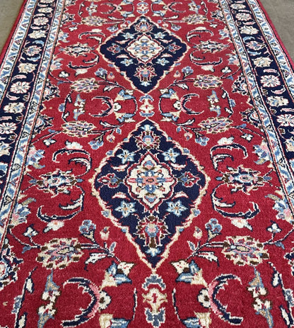 Hand-Knotted Persian Kashan Runner