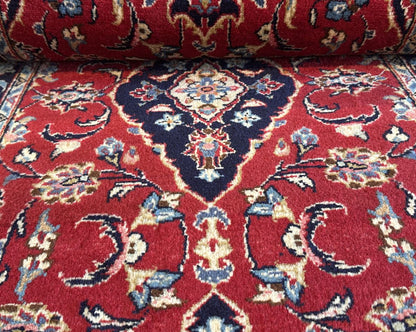 Hand-Knotted Persian Kashan Runner