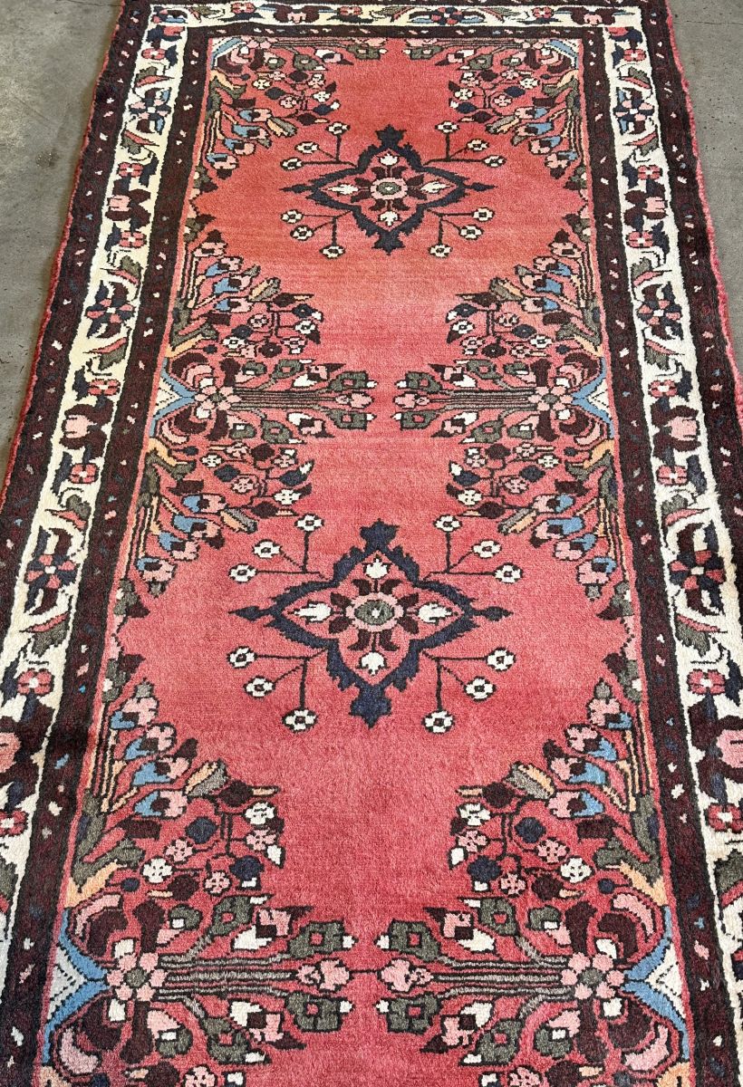 Traditional Hand-Knotted Persian Mehraban Runner