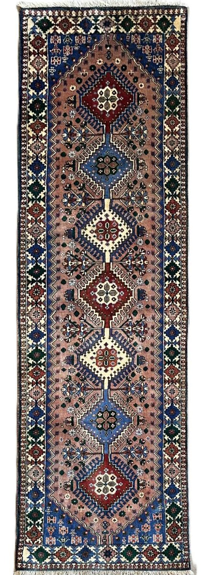 Hand-Knotted Tribal Persian Yallameh Runner