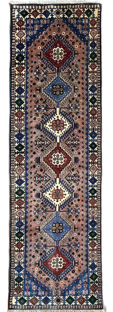 Hand-Knotted Tribal Persian Yallameh Runner