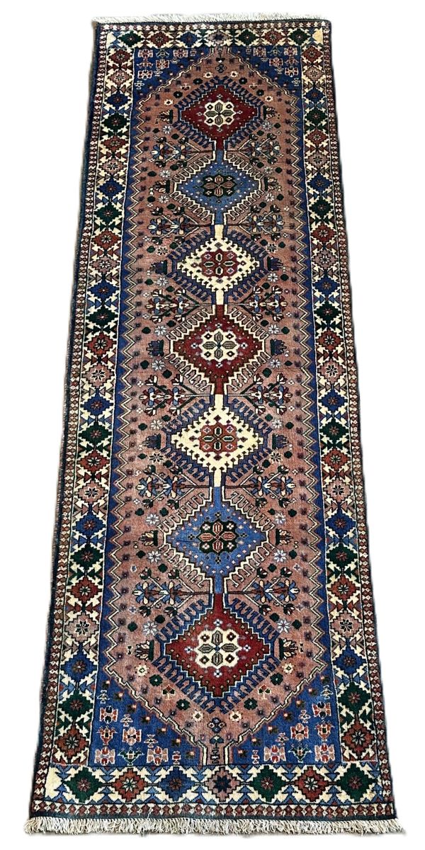 Hand-Knotted Tribal Persian Yallameh Runner