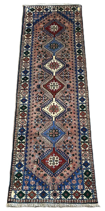 Hand-Knotted Tribal Persian Yallameh Runner