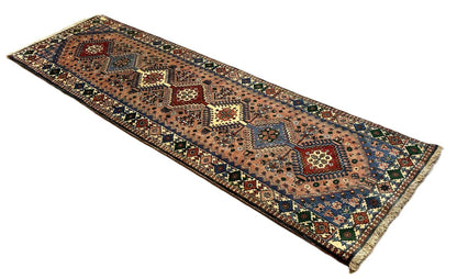 Hand-Knotted Tribal Persian Yallameh Runner