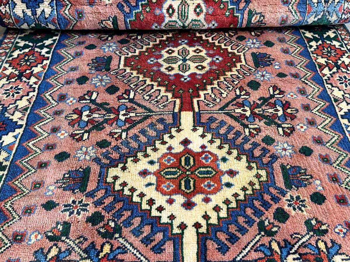 Hand-Knotted Tribal Persian Yallameh Runner