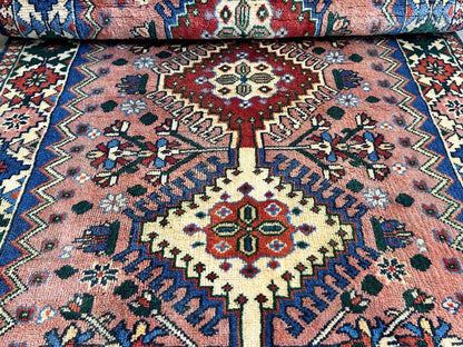 Hand-Knotted Tribal Persian Yallameh Runner