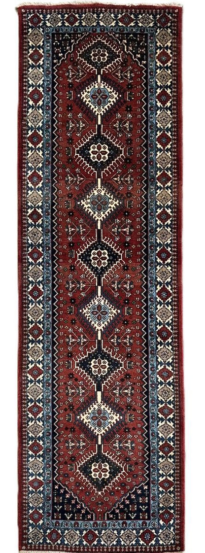 Hand-Knotted Tribal Persian Yallameh Runner