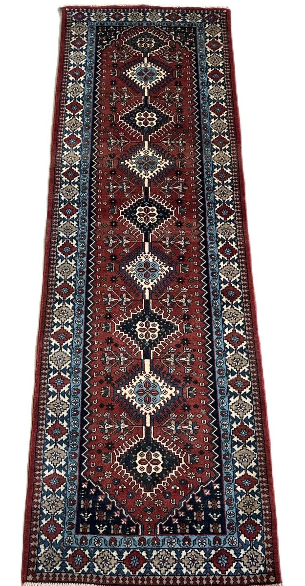 Hand-Knotted Tribal Persian Yallameh Runner