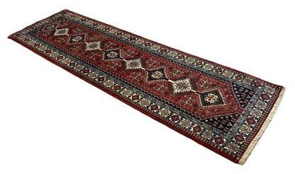 Hand-Knotted Tribal Persian Yallameh Runner