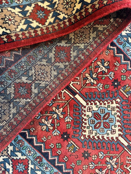 Hand-Knotted Tribal Persian Yallameh Runner