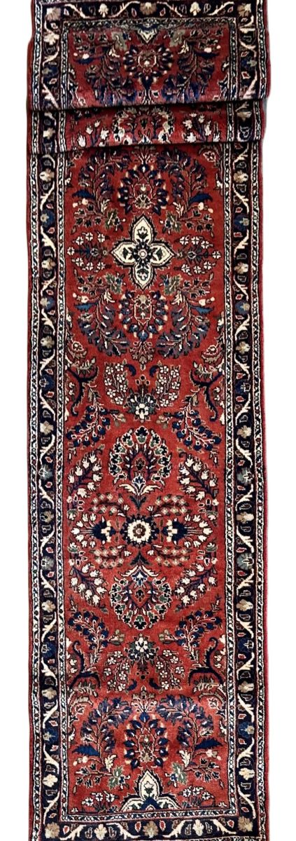 Traditional Hand-Knotted Persian Mehraban Runner