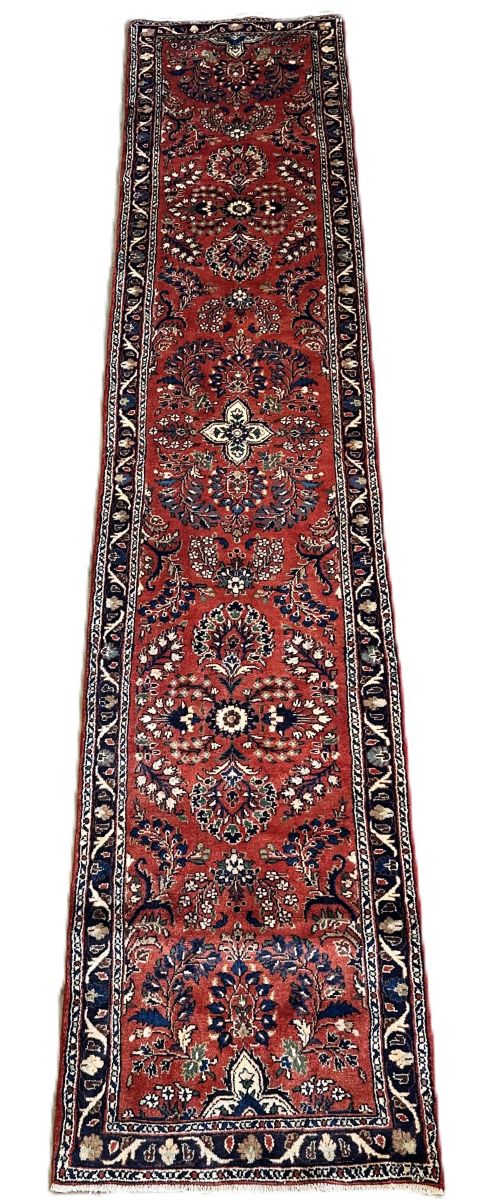 Traditional Hand-Knotted Persian Mehraban Runner