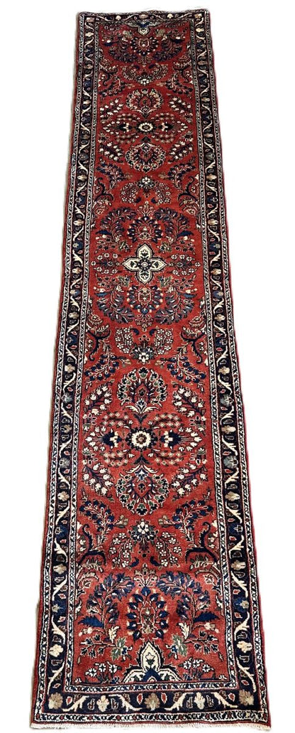 Traditional Hand-Knotted Persian Mehraban Runner