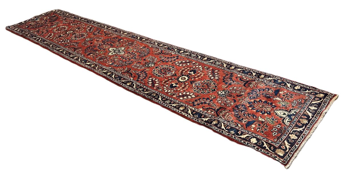 Traditional Hand-Knotted Persian Mehraban Runner