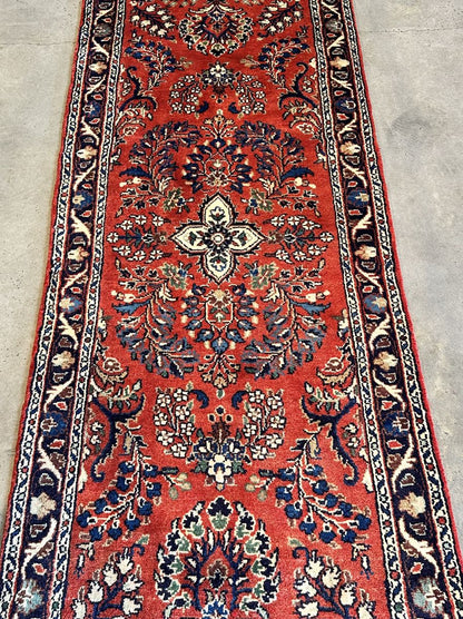 Traditional Hand-Knotted Persian Mehraban Runner