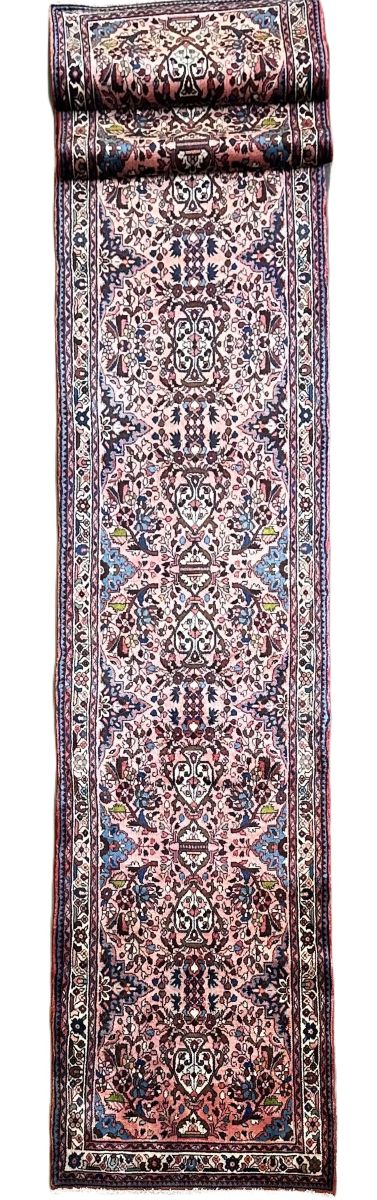 Traditional Hand-Knotted Persian Mehraban Runner