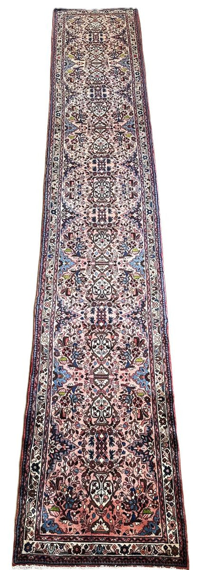 Traditional Hand-Knotted Persian Mehraban Runner