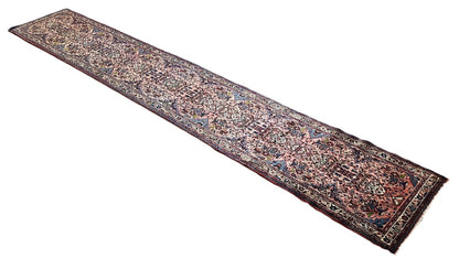 Traditional Hand-Knotted Persian Mehraban Runner