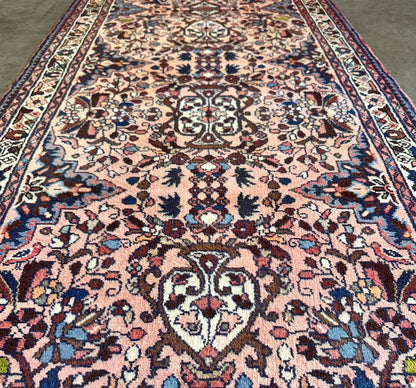Traditional Hand-Knotted Persian Mehraban Runner