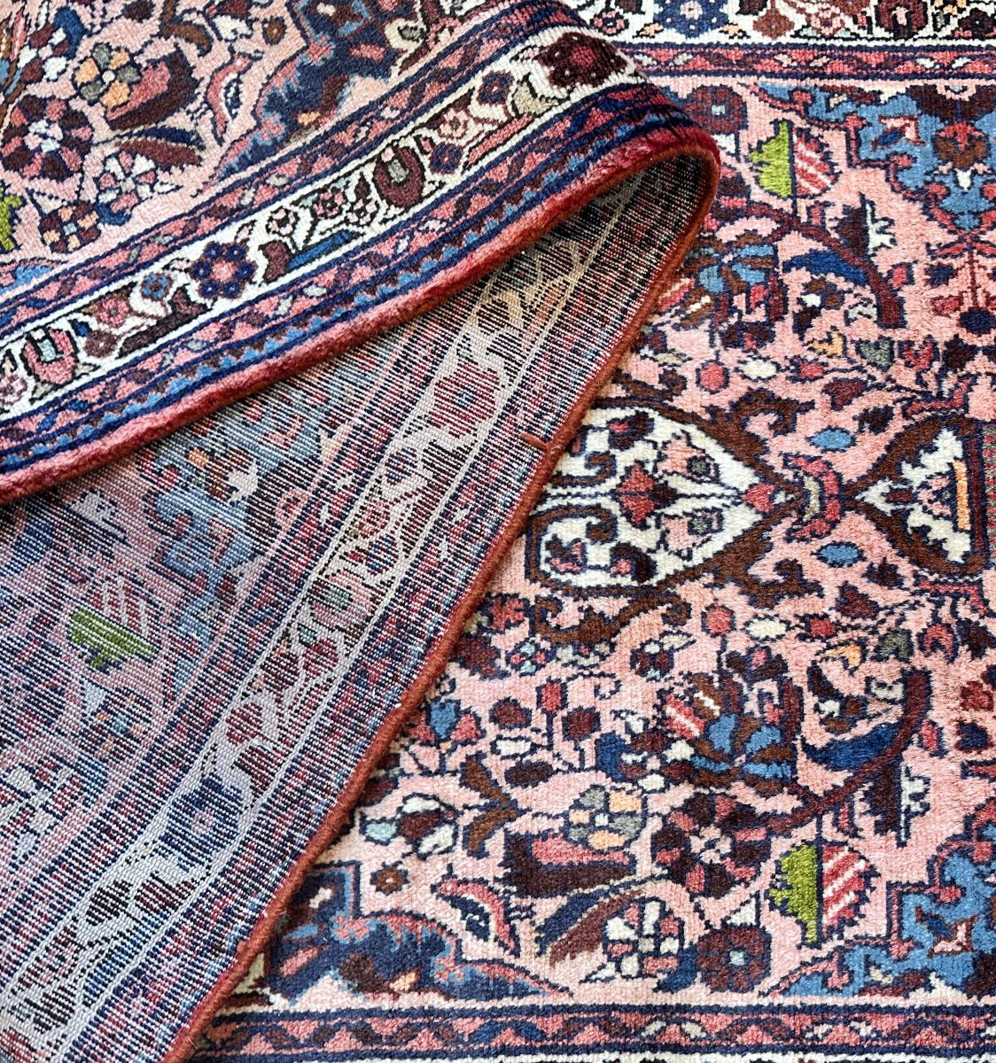 Traditional Hand-Knotted Persian Mehraban Runner
