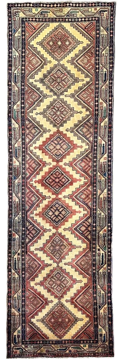 Hand-Knotted Tribal Persian Hamadan Runner