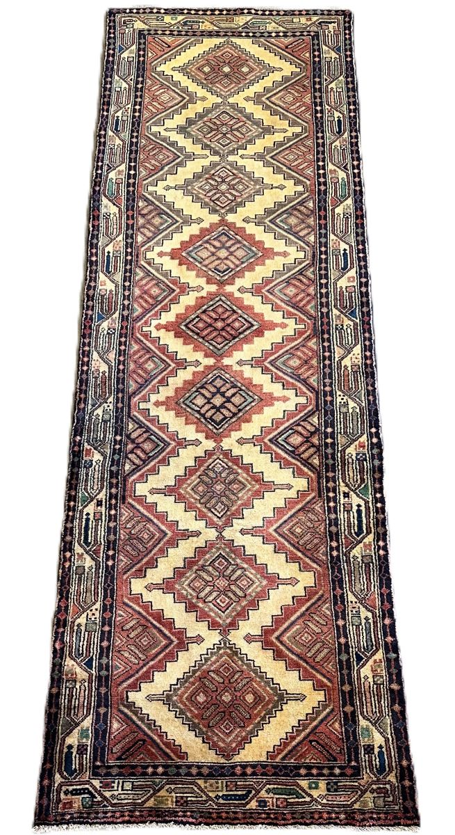 Hand-Knotted Tribal Persian Hamadan Runner