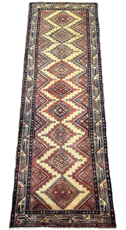 Hand-Knotted Tribal Persian Hamadan Runner