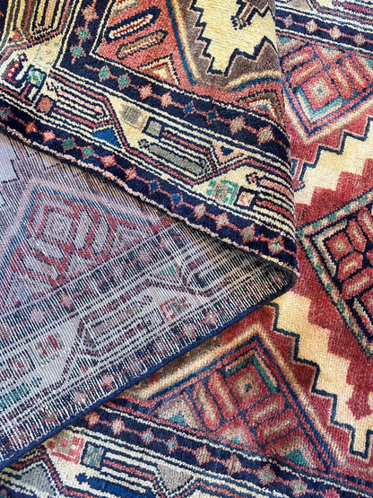 Hand-Knotted Tribal Persian Hamadan Runner