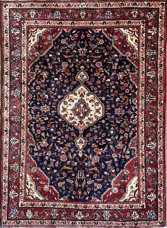 Fine Hand-Knotted Persian Jozan Rug