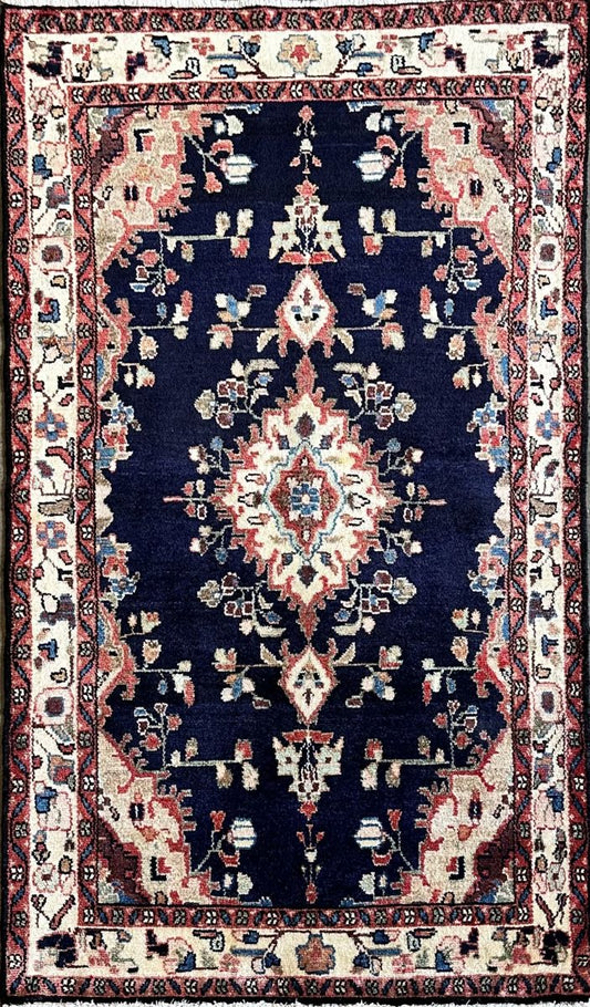 Hand-Knotted Persian Mehraban Rug