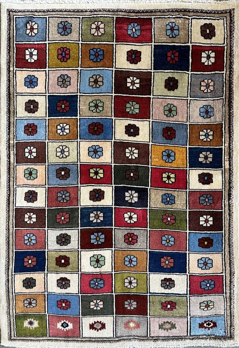 Hand-Knotted Tribal Persian Gabbeh Rug