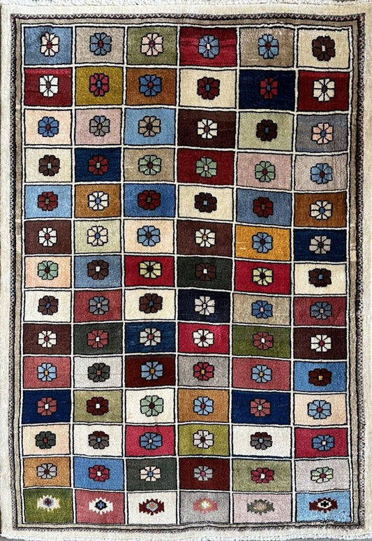 Hand-Knotted Tribal Persian Gabbeh Rug